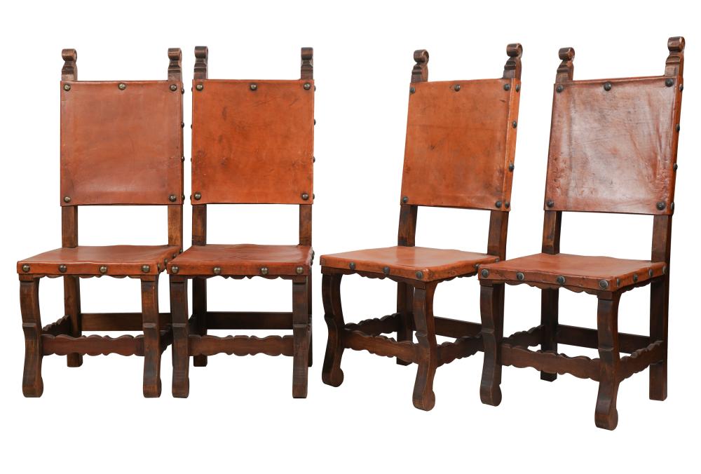 SET OF FOUR SPANISH REVIVAL DINING
