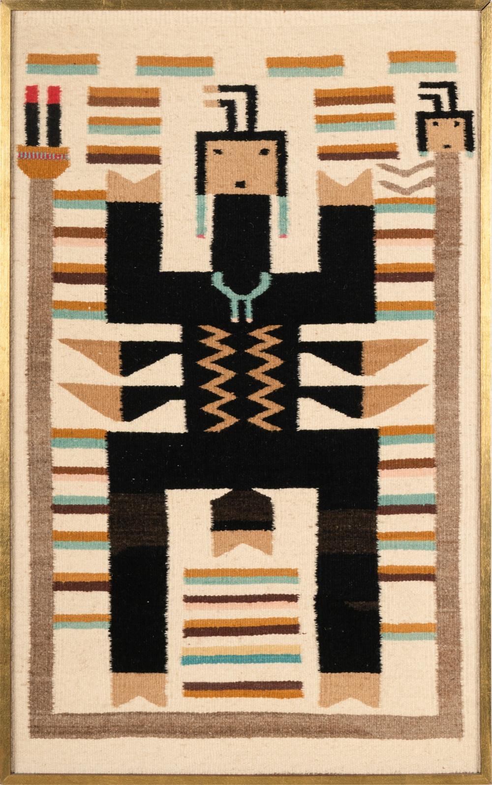 FRAMED NAVAJO RUGlaid to board 301fb8