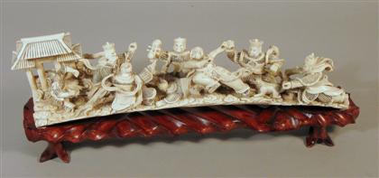 Large Chinese elephant ivory grouping 4d3f1