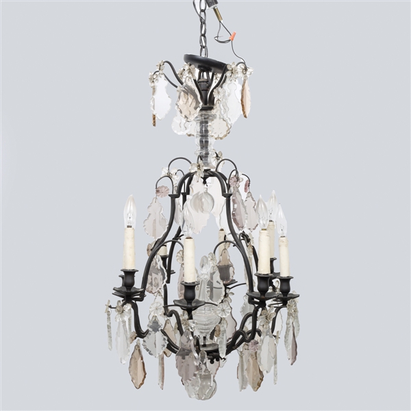 Vintage wrought iron chandelier 30476d