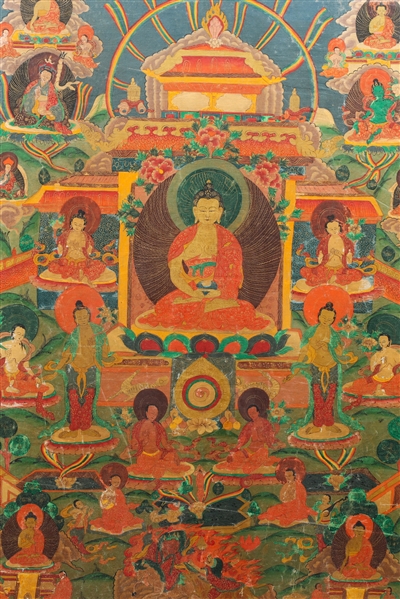 Antique Sino Tibetan painted Thangka 304794