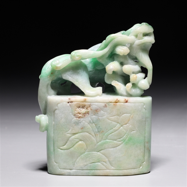 Chinese finely carved jadeite blank 3047e3