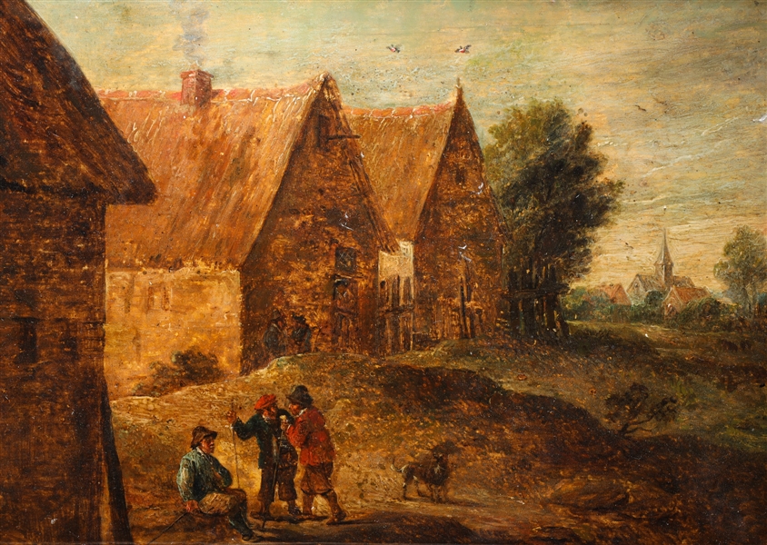 Oil on board attributed to David 3047f9