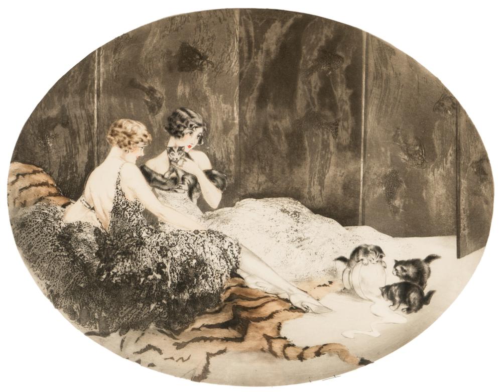 LOUIS ICART: SPILLED MILKLouis