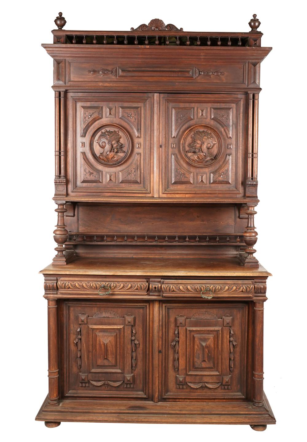 RENAISSANCE REVIVAL CARVED WALNUT 3048b8