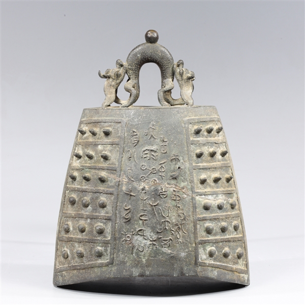 Antique Japanese bronze bell with
