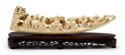 Chinese elephant or mammoth tusk carving