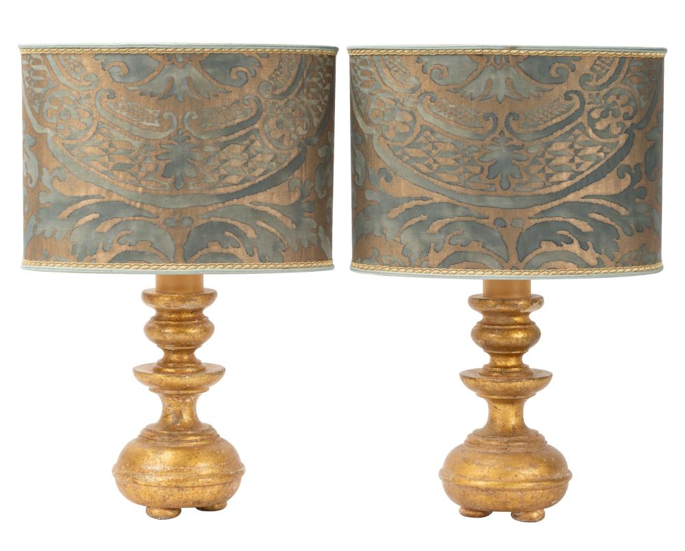 PAIR OF ITALIAN GILTWOOD AND FORTUNY 3048d8