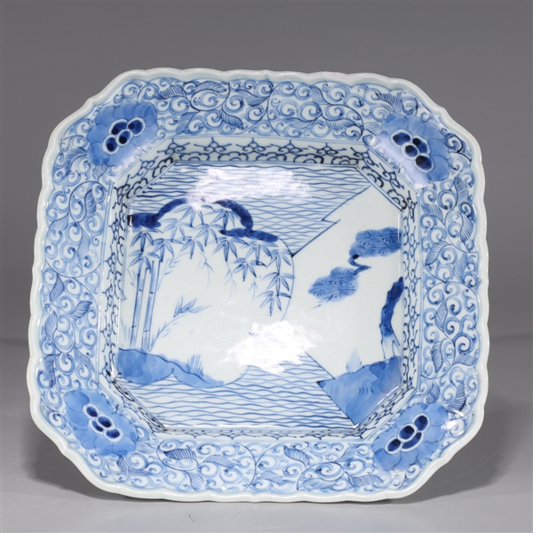 Japanese Hirado porcelain square 30497e