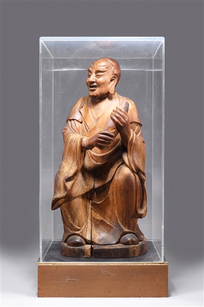 Vintage Chinese carved wood figure 3049b0