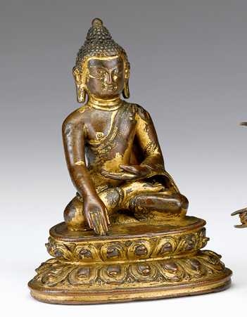 Early Sino Tibetan gilt bronze 4d433