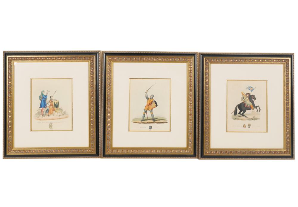 THREE FRAMED PRINTS OF MEDIEVAL 304a08