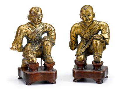 Two Chinese gilt bronze boy form 4d436