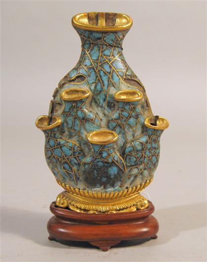 Chinese gilt metal and enamel incense 4d439
