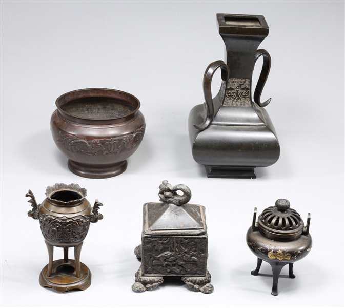 Group of five vintage Japanese