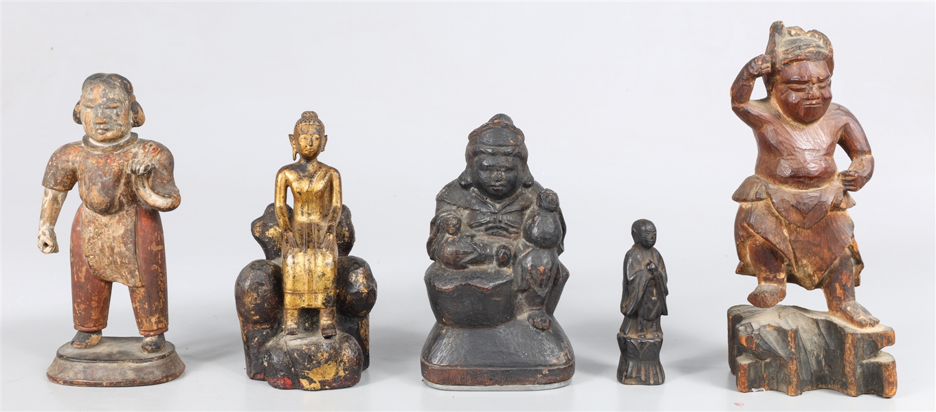 Group of four various antique Japanese