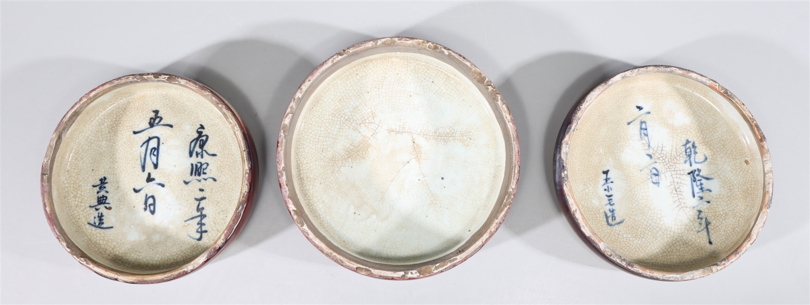 Group of three Chinese ceramic