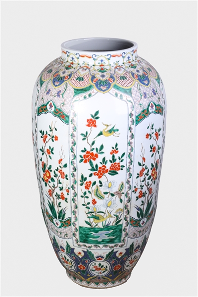 Tall Chinese ceramic famille verte