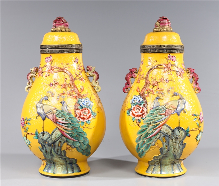 Pair of large and elaborate Chinese 304af2