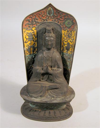 Chinese copper and enamel Quanyin