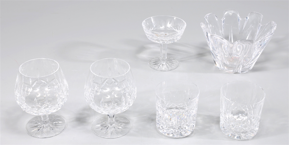 Group of six fine crystal collection,