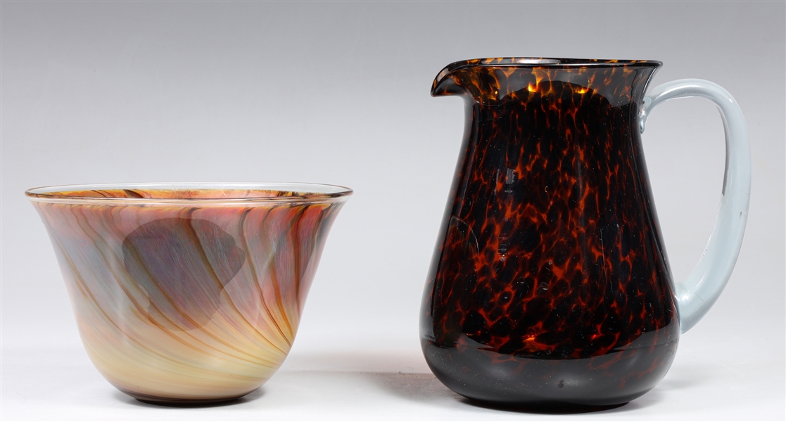 Group of two hand blown glass tortoise 304b95