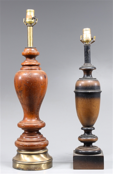 Group of two vintage wood colonial