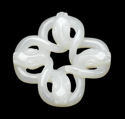 Chinese white jade pendant 19th 4d47b