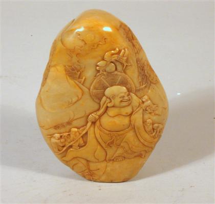 Chinese carved brown soapstone 4d49a