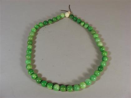 Chinese jadeite and ivory court necklace