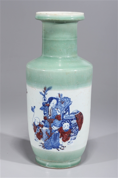 Chinese blue, white, and red porcelain