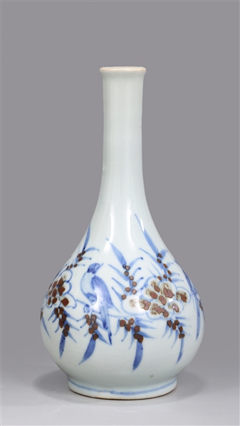 Korean blue, red and white porcelain