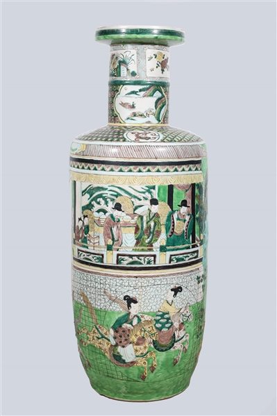 Tall Chinese ceramic famille verte