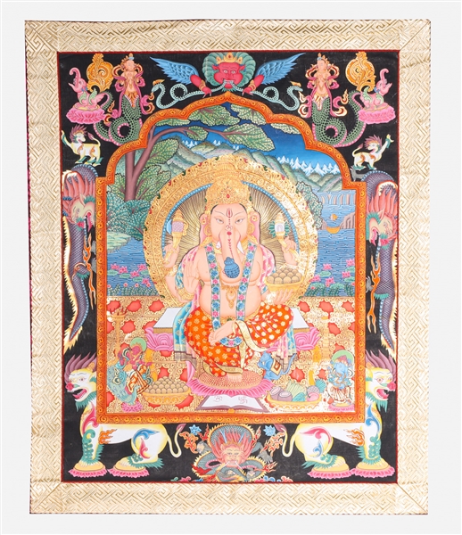 Tibetan Thangka embroidered silk 305043