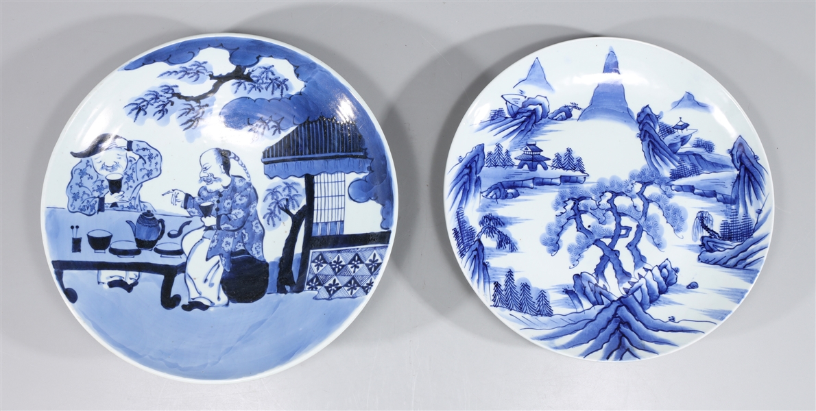 Group of two blue on white porcelain 305053