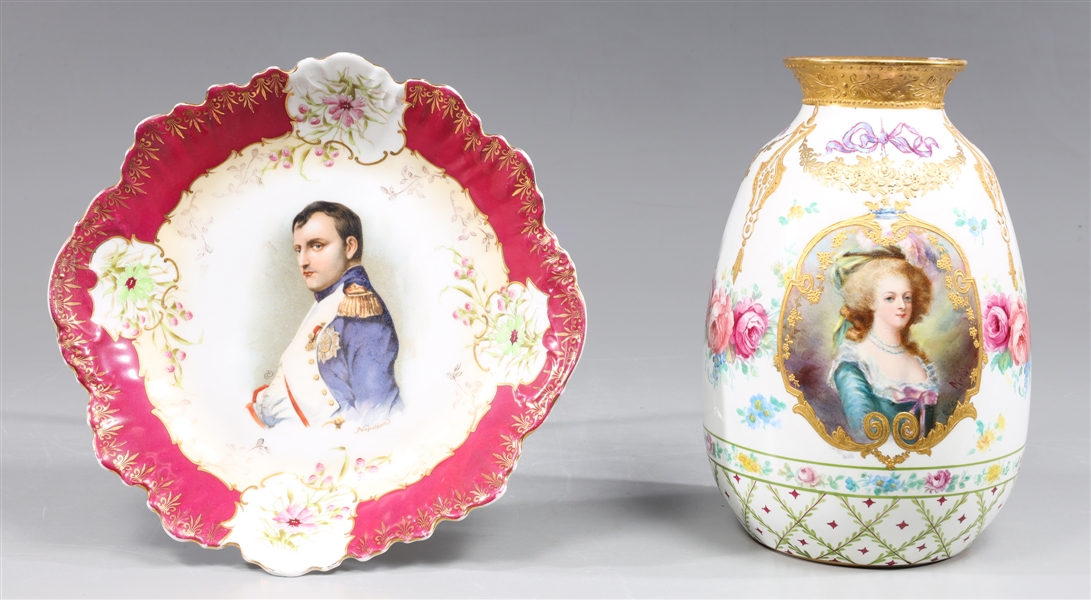 Group of two antique porcelain