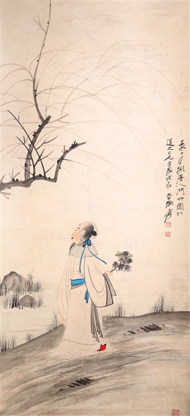 Watercolor on paper, Zhang Da Qian