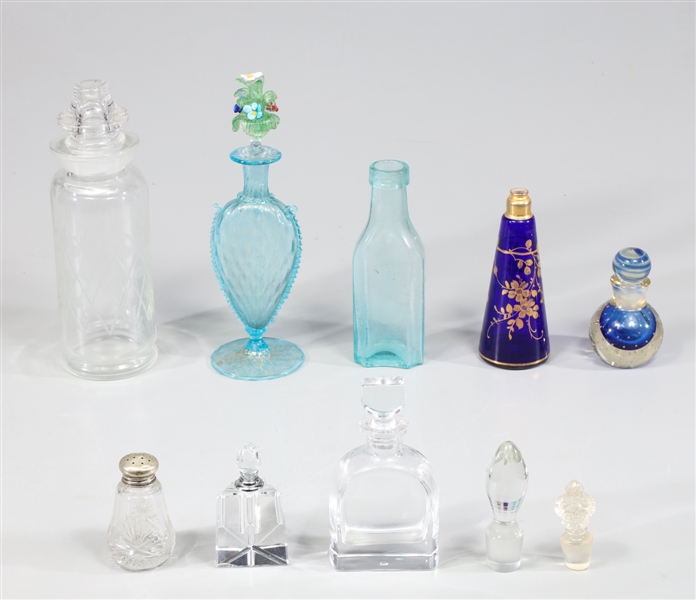 Group of eleven vintage glass and