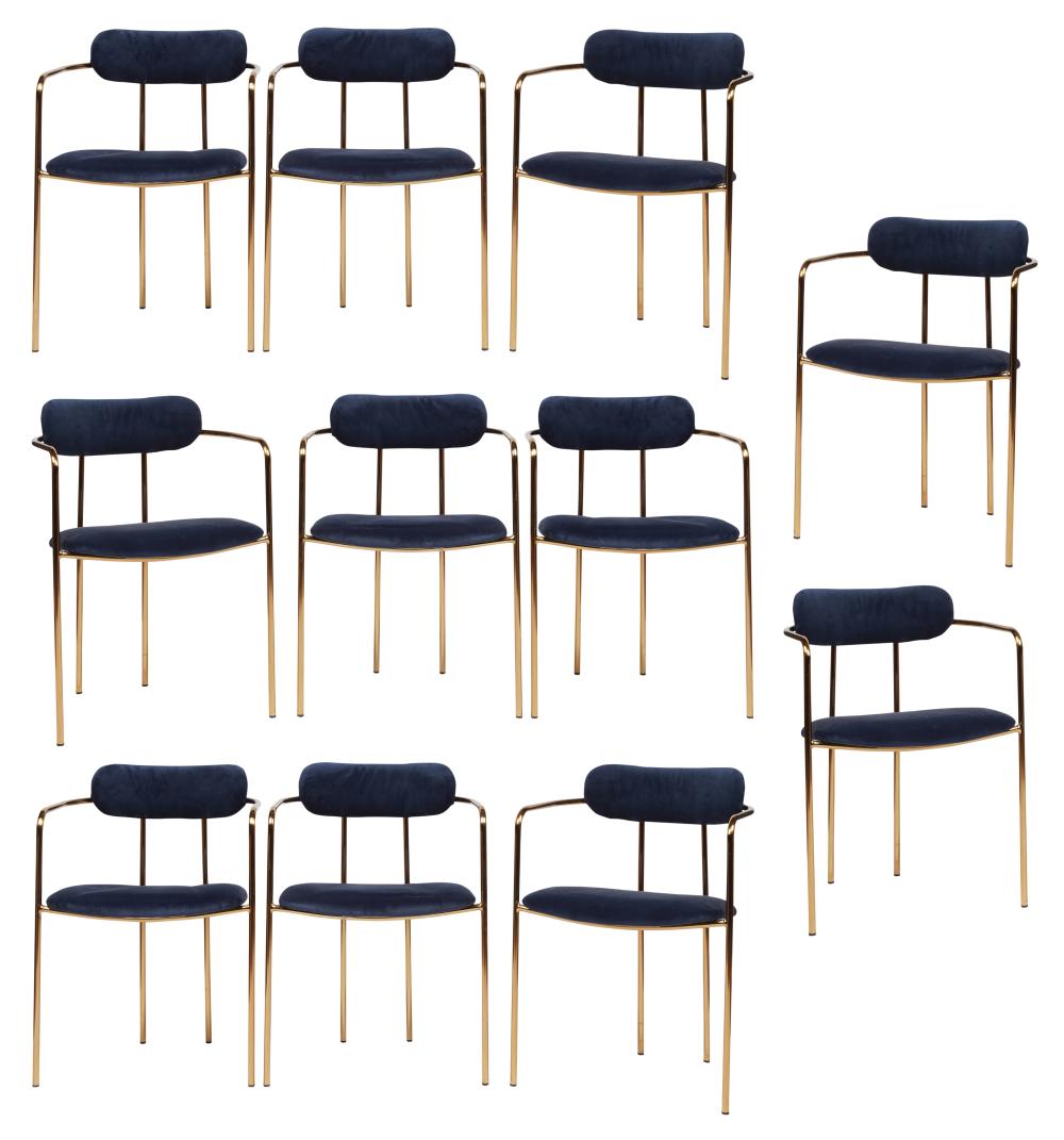 SET OF 11 CONTEMPORARY BRASS STACKING
