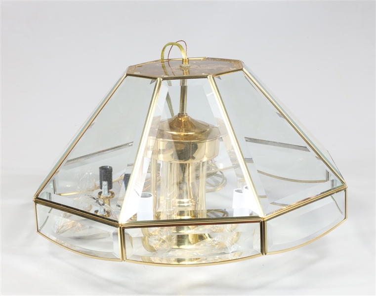 Vintage brass light fixture with