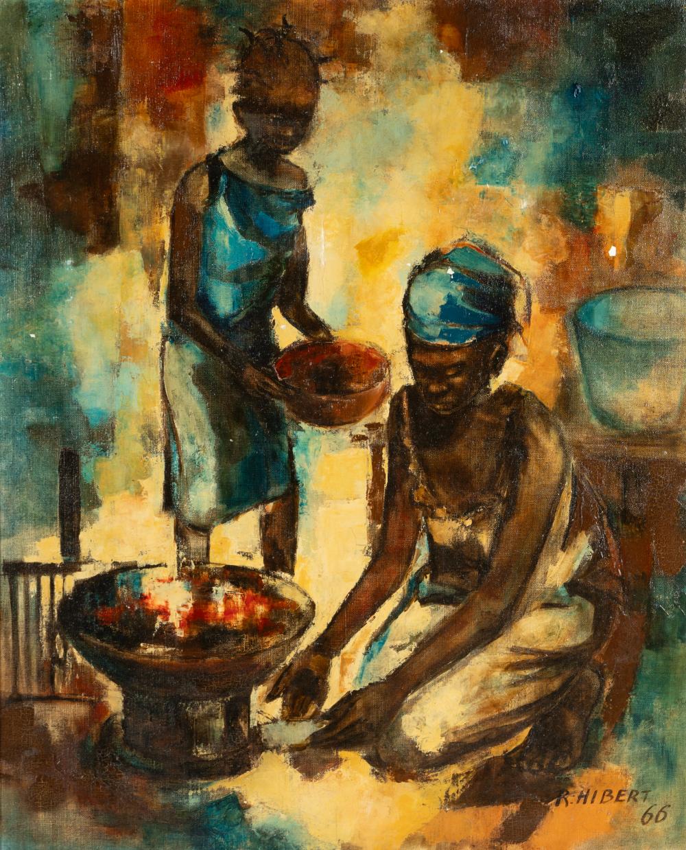 20TH CENTURY AFRICAN SCENE WITH 3051ad