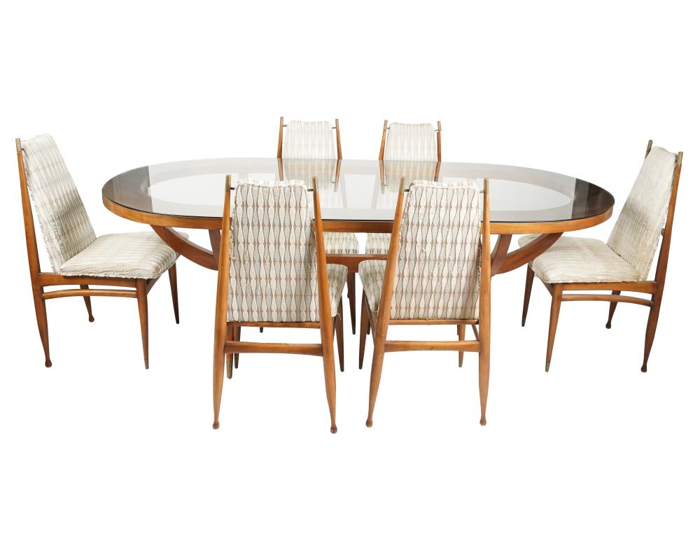 MID-CENTURY MODERN DINING TABLE AND