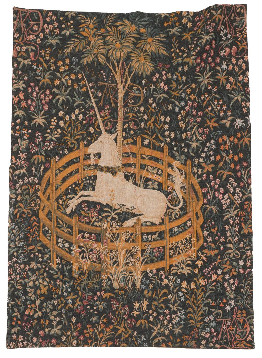 FRENCH TAPESTRY WALLHANGING: LICORNE