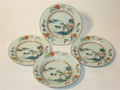 Four Chinese famille rose dishes