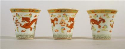 Three Chinese famille rose porcelain