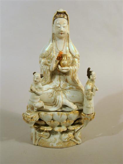 Chinese porcelain quanyin on stand 4d519
