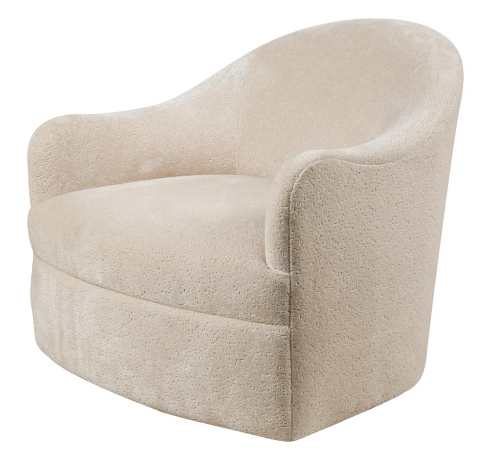 FULLY UPHOLSTERED SWIVEL ARMCHAIRFully