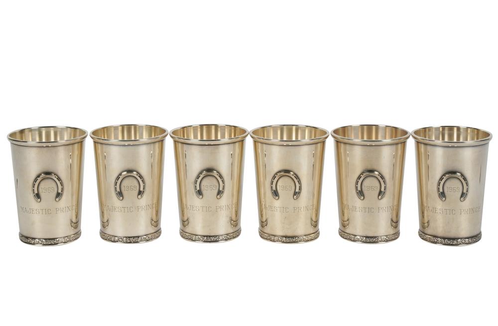 SET OF SIX AMERICAN STERLING MINT JULEP