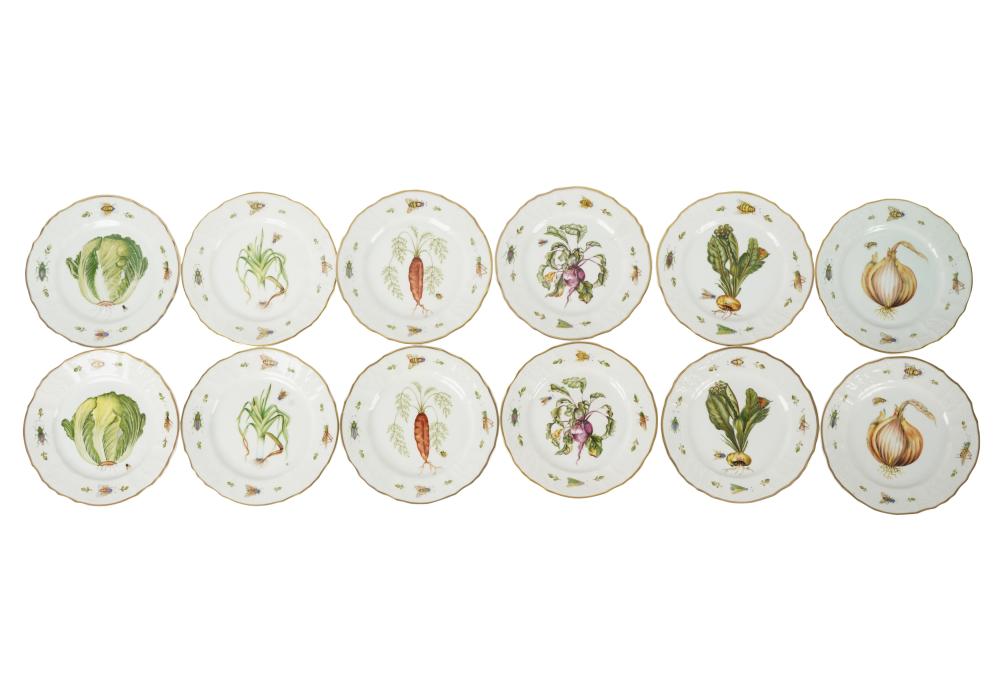 TWELVE ANNA WEATHERLEY PORCELAIN SALAD