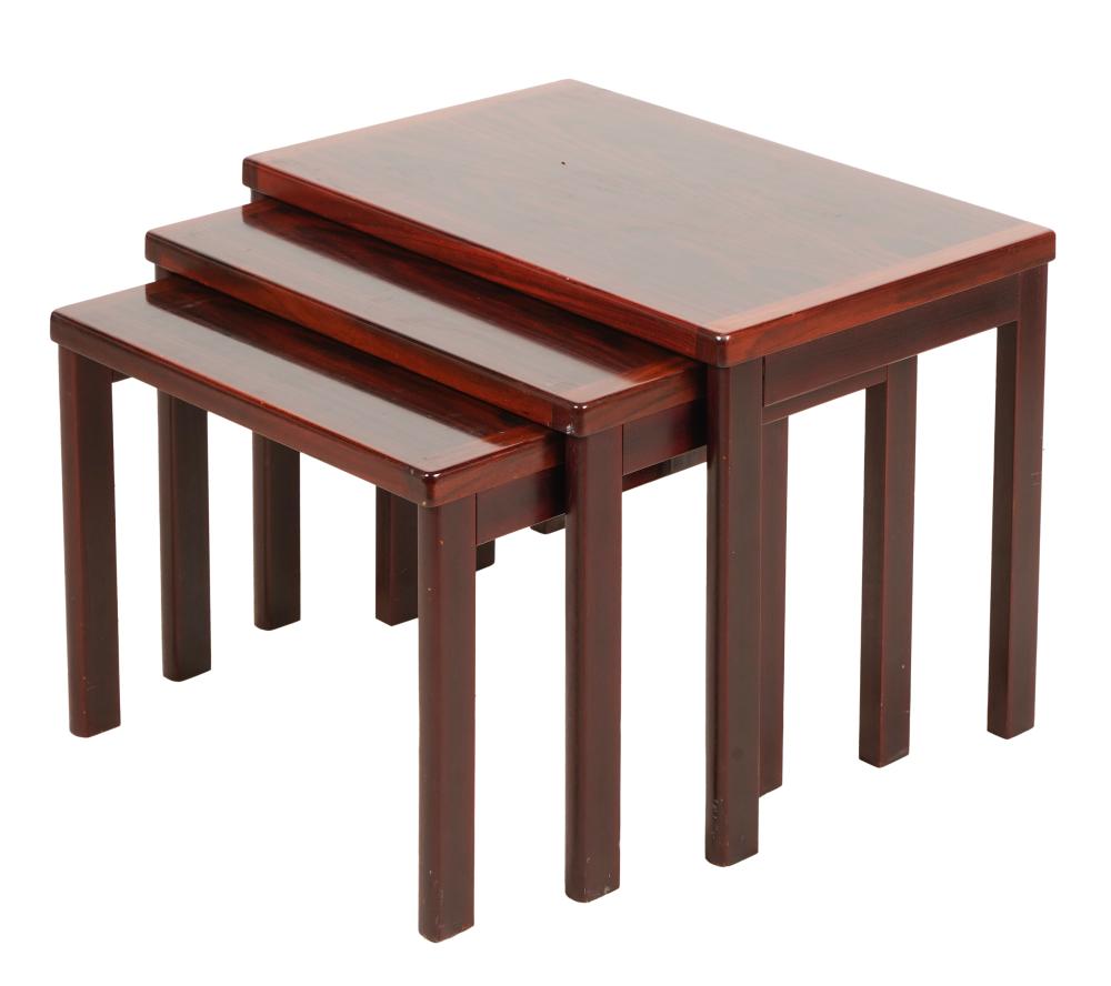 SET OF THREE DANISH MODERN ROSEWOOD